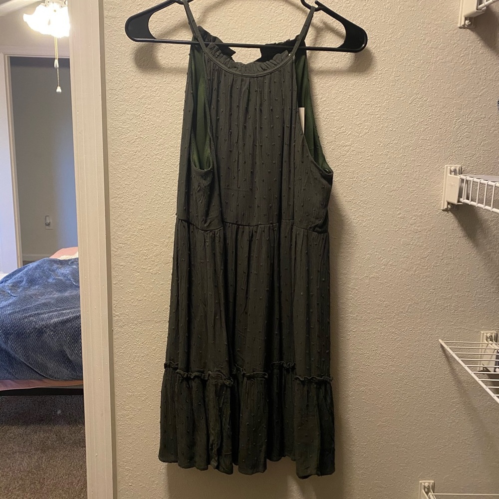 Francesca’s Olive High Neck Dress Size Medium